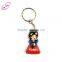 short time delivery golden supplier PVC keychain key pendant