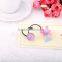 Colorful ball beads elastic hair rubber band rhinestone resin hair tie large flower ponytail holder