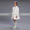 British Royal Style White Long Winter Coat For Girls