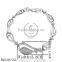 18KGP platinum plated white crystal rhinestone Austria crystal elements women bangle bracelet fashion jewelry B005