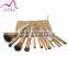 Synthetic hair 12pcs professional makeup brushes wooden naked 3 brushes