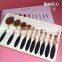 High Quantility New Type Best Selling Cosmetic Foundation 10Pcs Rose Gold Oval Makeup Brush Set