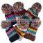 Striped Pom Pom Custom Beanie Hat