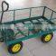 Garden Trolley Cart 4 Wheel Barrow up to 300kg Outdoor Truck Trailer Wagon