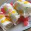 Double pans thailand style roll fry ice cream machine with flat table
