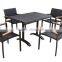 Outdoor dining set plastic wood table teak wood chair