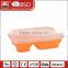 Good quality Chinese microwave disposable takeaway 3 compartment clear plastic food storage container with lid for wholesale