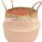 Zigzag seagrass storage basket/ Seagrass basket for home decor