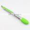 Fresh Green Silicone Stainless Steel Cooking Tongs Kitchen Tools