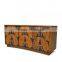 Buffet Leaf Carved Natural Color Teak Wood Furniture