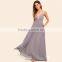 Pleated Maxi Long Chiffon Dress For Women