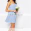 Wedding Bridesmaid Bandeau Chiffon Mini Dress HSD8150