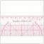 Kearing inch & metric scale 2'' * 24'' & 60cm PVC Quilting Straight Grading Ruler for Sewing Plastic Rulers# 8097
