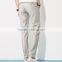 Men's Summer Linen Trousers Thin Straight All-match Size Casual Loose Cotton Pants Custom