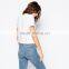Girls floral cutwork and embroidered hem t shirts
