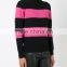 Knitted striped cashmere sweater custom sweater turtleneck knitwear men