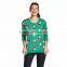 Women Green Sweater allover Santa Claus Pattern Knitted Christmas Sweater