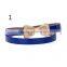 latest design new model hot sale 12colors choice with butterfly design PU leather material belt women