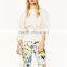 Custom Design Female Fitted Cotton Multicoloured Floral Dress Pants