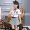 Custom white color sailor style school uniform 100%cotton boys and girls school suits