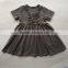 Wholesale kids short sleeves summer cotton dress boutique toddlers blue party dress children girls clothes one pc outfit