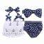 3pcs set cute polka dots baby girls anchor rompers M7031503
