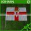 Factory directly sale soccer fans application plastic stick Northern Ireland flag