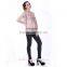 Brand design fashion short sleeve lady pink blouse boutique