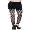 Summer Fashionable Seamless Cut Out Fishnet Ankle Leggings