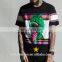 2016 Baiyimo Wholesale China New Summer Short Sleeve Dinosaur Print Comfort Cotton Fabric longline t shirt men