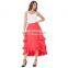 Belle Poque Women's Costume Cotton Red Retro Vintage Gothic Skirt High Low Skirt BP000222-2