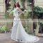 Glamorous Cap Sleeve Lace-Up Lace Wedding Dress Mermaid Wedding Dresses SQS042