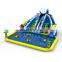 Tropical Theme Amusement Playground Sea Dolphin Palm Tree Inflatable Water Slide Aqua Park with Swimming Pool