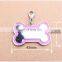 Wholesale bone shape custom logo dog tag charm