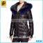 Women long duck real feather western down filled jacket