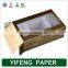 Custom company logo pantone color printed cardboard box with clear pvc window