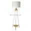 Simple three-legged bedside lamps with glass shade art supplies chrome lamp table light