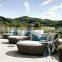High quality outdoor round bed Courtyard lounge chair garden rattan sun bed