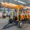 portable water well drilling rig with wheels mount / water well drilling machine
