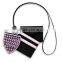 2016 New Design Genuine Calf Leather Contrast Color ID Business Name Credit Card Holder Change Purse for Ladies