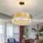 Modern Chandelier Light Crystal Luxury Gold Indoor Lighting Pendant Fixtures Living Room Home
