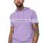 Custom Color Elastic Mens Purple T shirts Short Sleeve Men's Hoodies Tshirt Pocket Tshirt In Bulk