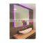 Silver Round Rectangular Purple Usb Bathroom Luxury Wall Touch Led Makeup Vanity Mirror