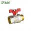 IFAN 1/2 Inch Threaded Brass Ball Valve Forged 2 Way Brass Valves for Cold and Hot Water