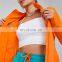 Custom compression recycled fabric gym clothes yoga active wear running jacket for women
