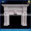 Beautiful White Natural Marble Stone Fireplace