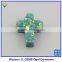 OP03 Light Green Synthetic Opal Cross Shape Opal Precious Stone For Fashion Jewelry