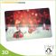 Custom Clear Plastic 3D Lenticular christmas plastic placemats
