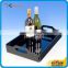 Acrylic red wine display tray black bottle wine tray display clear rectangle rectangle plastic planter trays