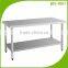 Stainless Steel Furniture Kitchen Hotel Restaurant Working Table Benches With Under Shelf China Gold Supplier